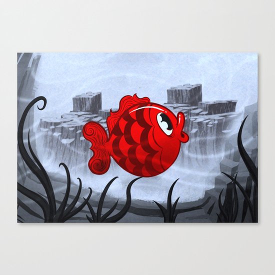 RED & BLUE Canvas Print
