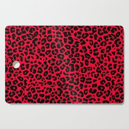 Red leopard print Cutting Board