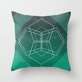 Geometric - Teal Throw Pillow