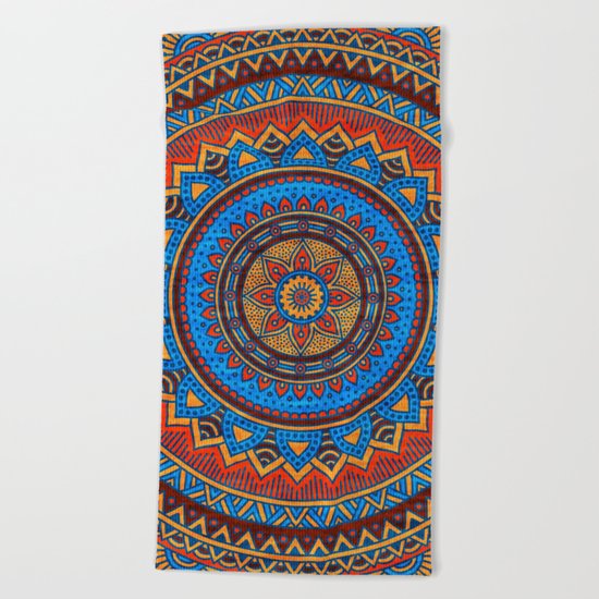 Hippie mandala 73 Beach Towel