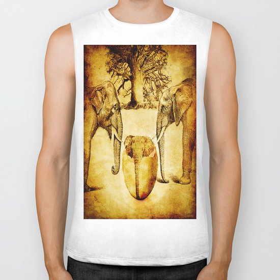 Birth of elephant Biker Tank