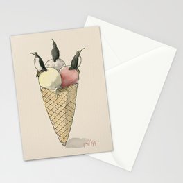 Penguin Ice-Cream Trinity Stationery Cards