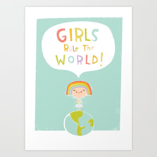 Girls Rule Art Print