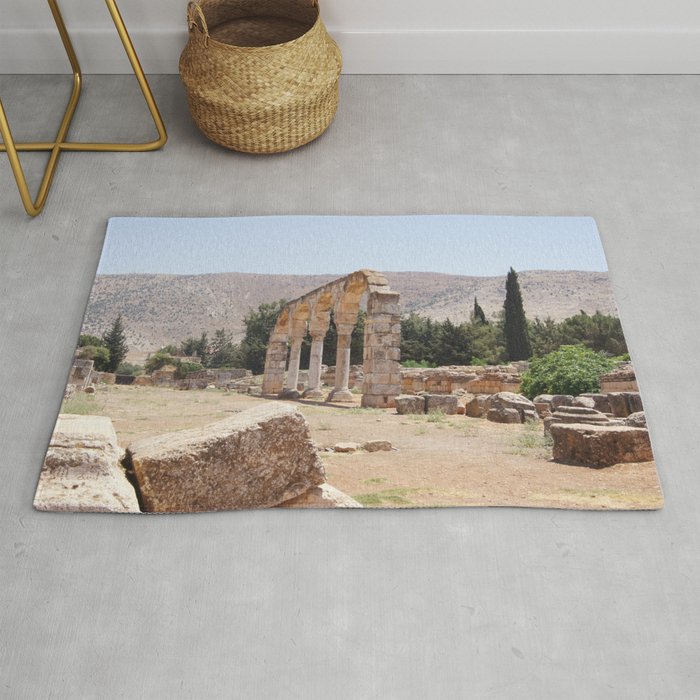 Old Ruins & Mountains Rug
