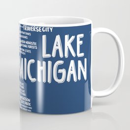 Lake Michigan Map  Coffee Mug