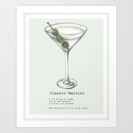 be tipsy: martini Art Print