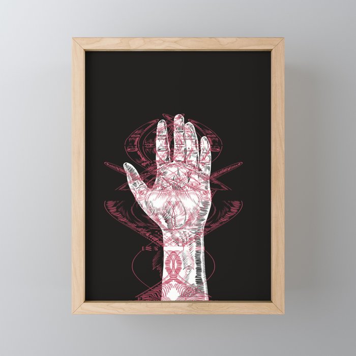 Reaching for Strength: A Study in Resilience Framed Mini Art Print