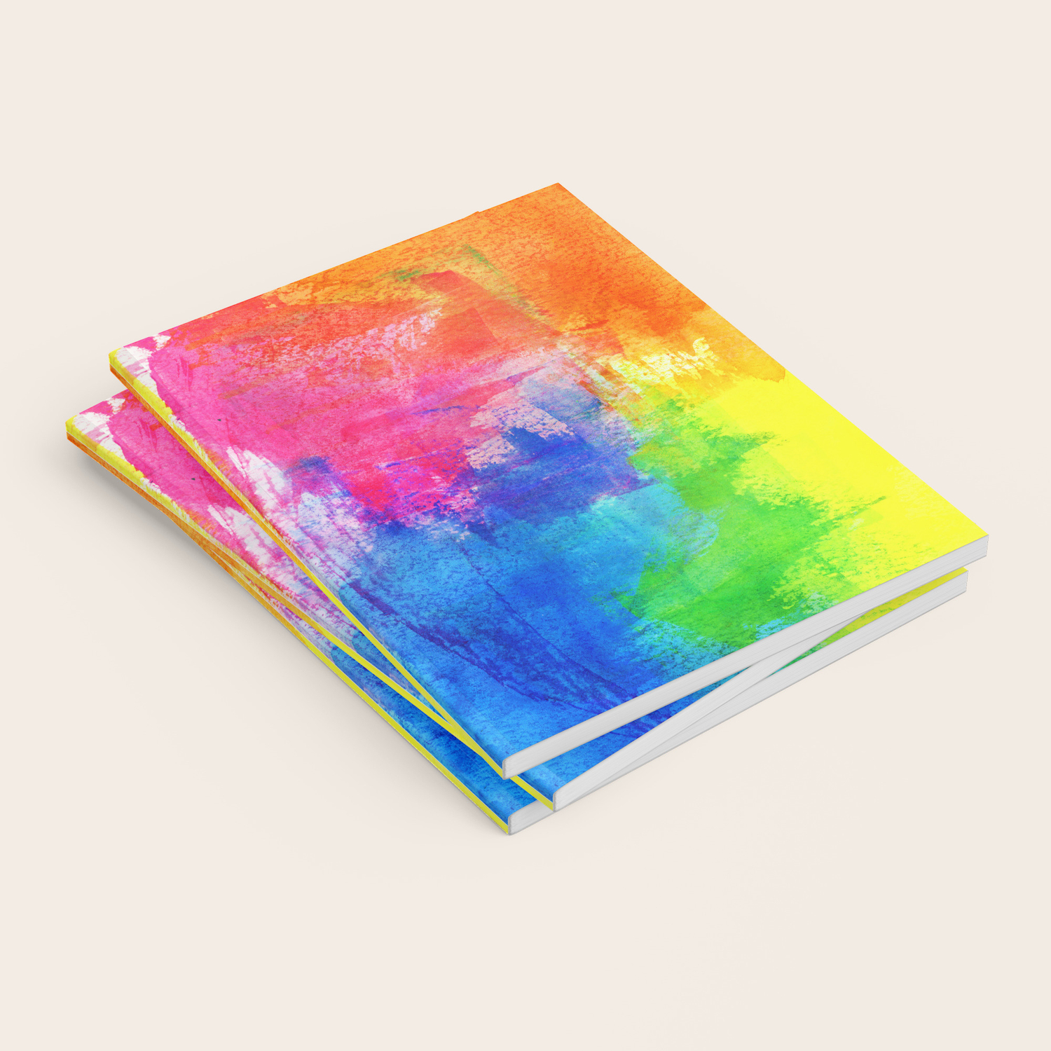 Abstract Rainbow Painting By Emma Freeman Designs Notebook By