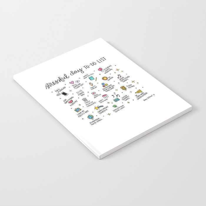Stressful Day To Do List Notebook By Positivelypresent Society6