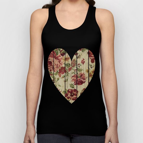 Flowers on Wood 07 Unisex Tank Top