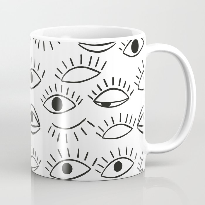 Doodle eye, seamless pattern.  Coffee Mug
