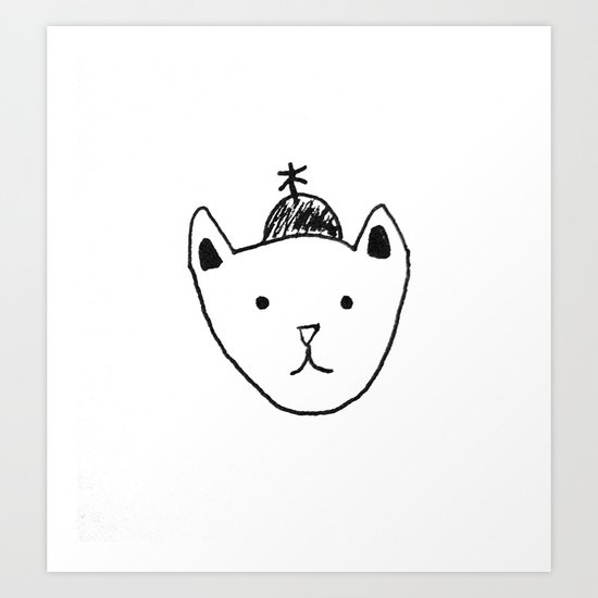 Being Fancy in a Hat Art Print