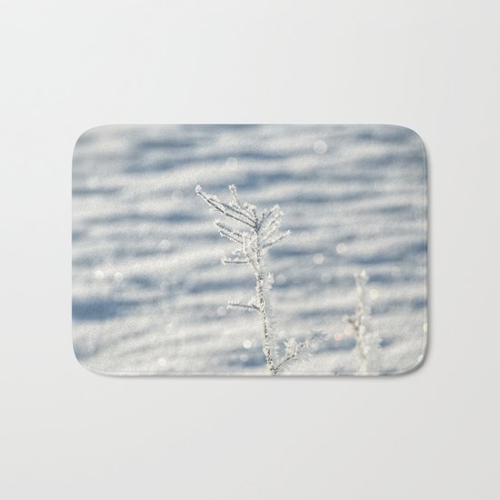 Sparkling hoar frost Bath Mat
