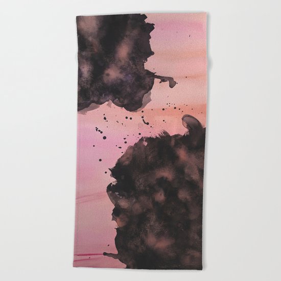 Dark Thoughts Transpired Beach Towel