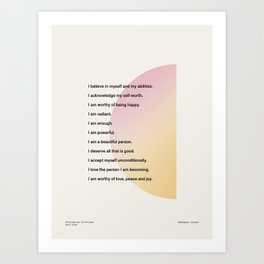 Affirmations | Self Love Art Print