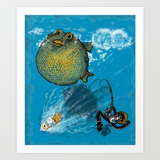 pufferfish baloon Art Print
