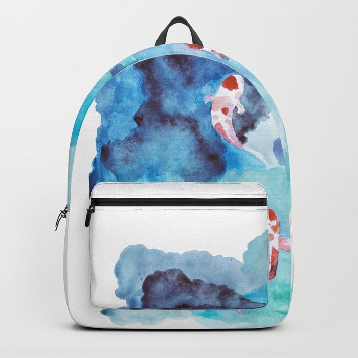 Koi Fish Watercolor Backpack