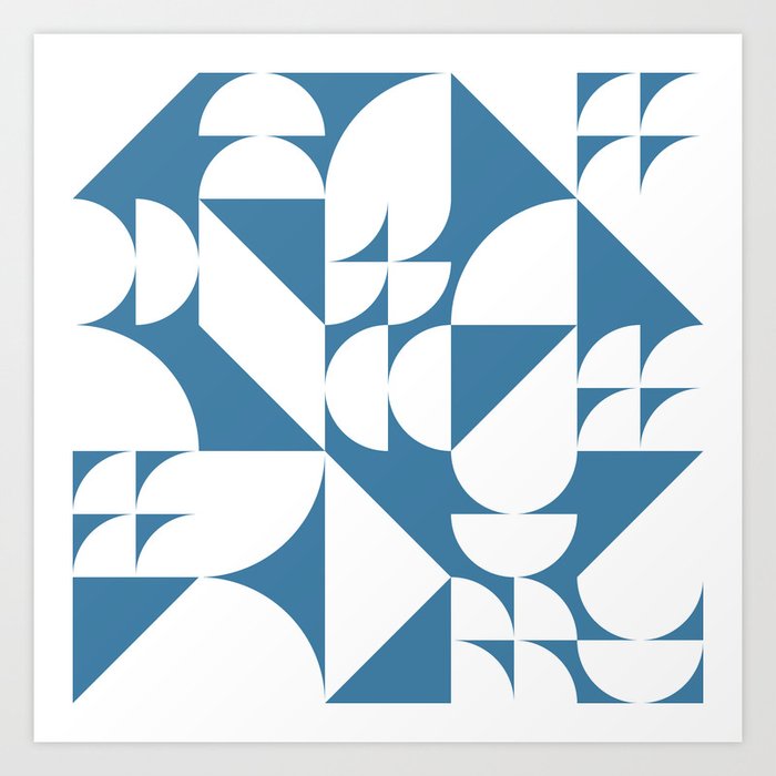 Geometrical modern classic shapes composition 18 Art Print