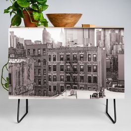 Views of Lower Manhattan | Sepia Travel Photography Credenza