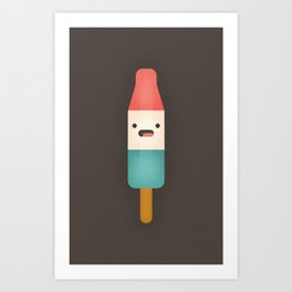 Rocket Popsicle Art Print