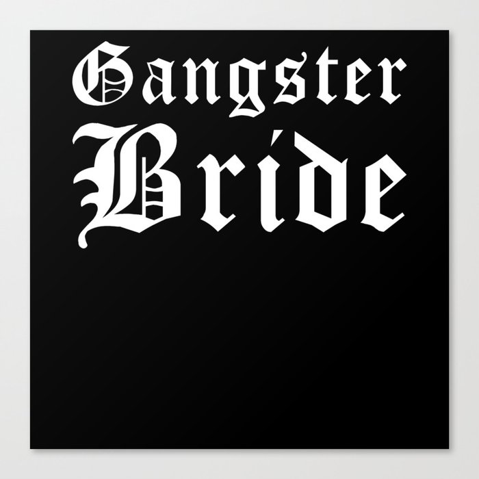 Gangster Bride Canvas Print