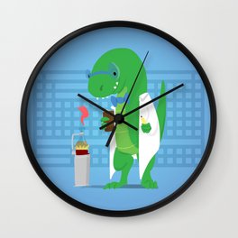 Dinosaur Scientist Wall Clock | Cute, Bunsen, Animal, Periodictable, Dinosaur, Scientist, Science, Cartoon, Children, Sci-Fi 