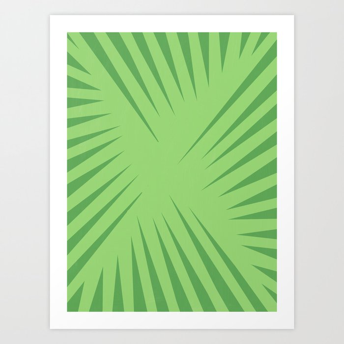 Palm leaf pattern Art Print