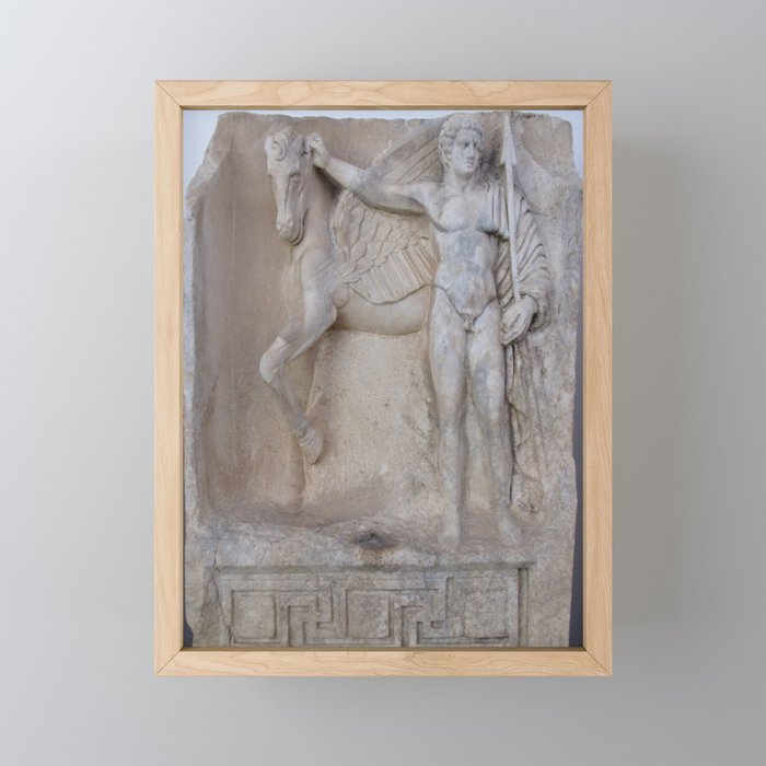 Pegasus And Bellerophon Ancient Statue Aphrodisias  Framed Mini Art Print