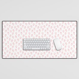 Strawberry Pattern. Digital Illustration Background Desk Mat