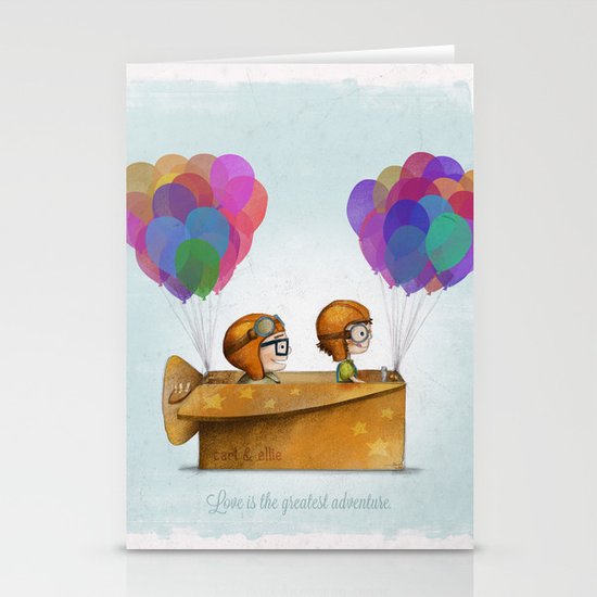 UP Pixar — Love is the greatest adventure Stationery Cards