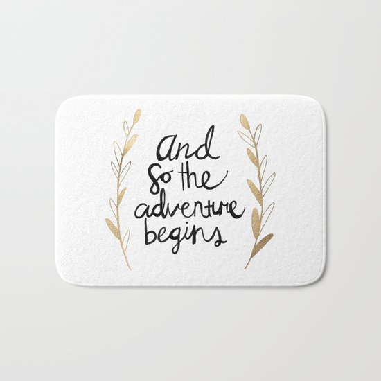 The Adventure Begins Bath Mat