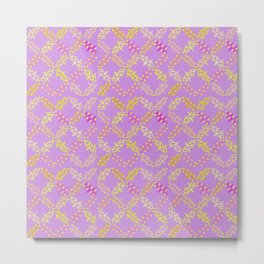 Pink Sparkles and Sprinkles Metal Print | Digital, Pattern, Yellow, Diamonds, Orange, Groovy, Pink, Ontrend, Pastels, Abstract 