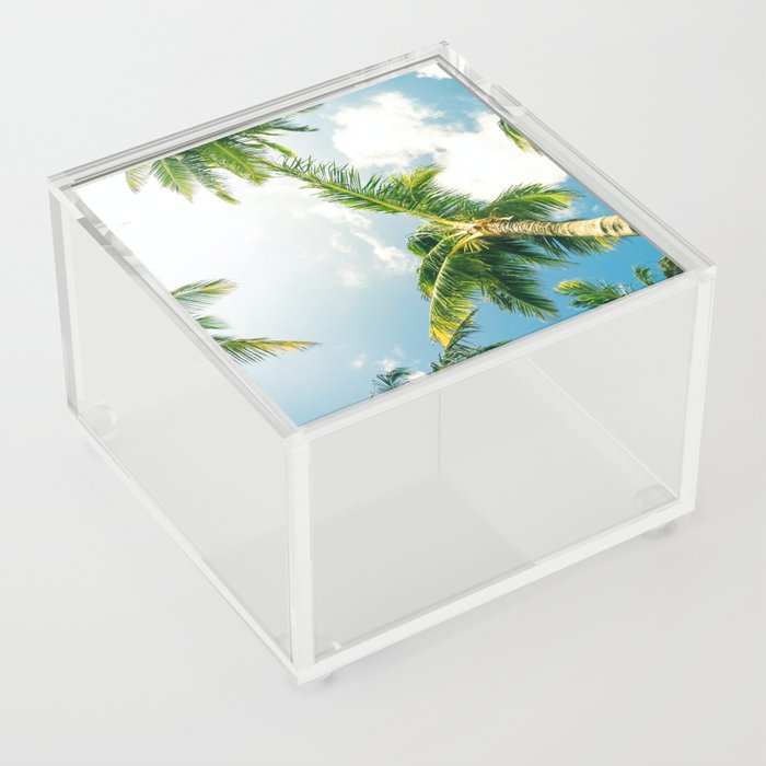 Tropical Palm Trees, Summer Time Acrylic Box