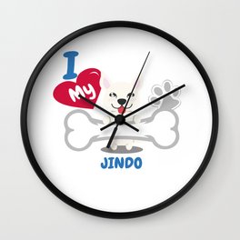 JINDO Cute Dog Gift Idea Funny Dogs Wall Clock
