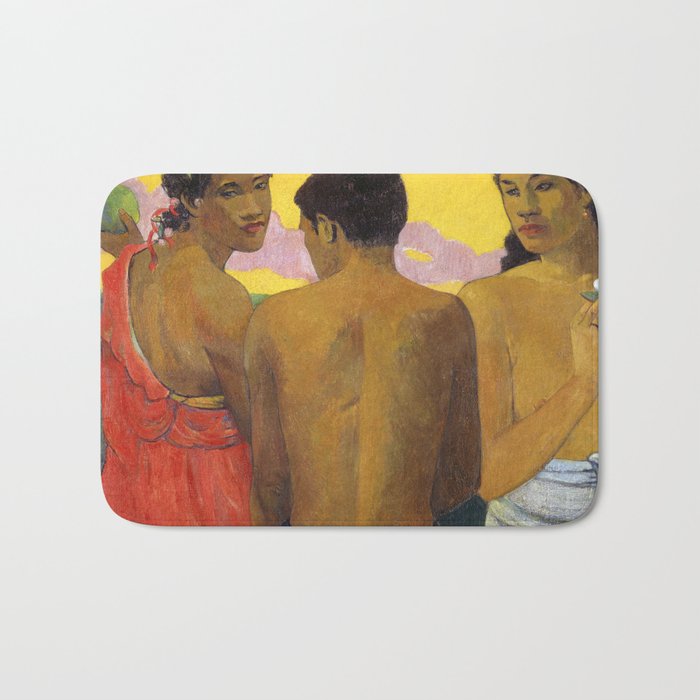 Three Tahitians by Paul Gauguin Bath Mat