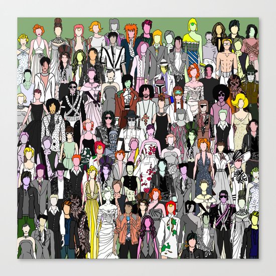 Tokyo Punks - Retro Green Canvas Print