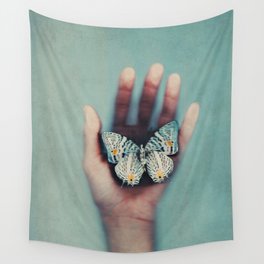 Catch (butterfly scanography) Wall Tapestry