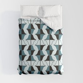 Whale Song Midcentury Modern Vintage Arcs Abstract Comforter