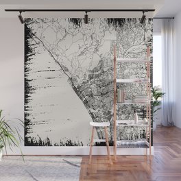 USA, Oceanside. City Map Drawing Wall Mural