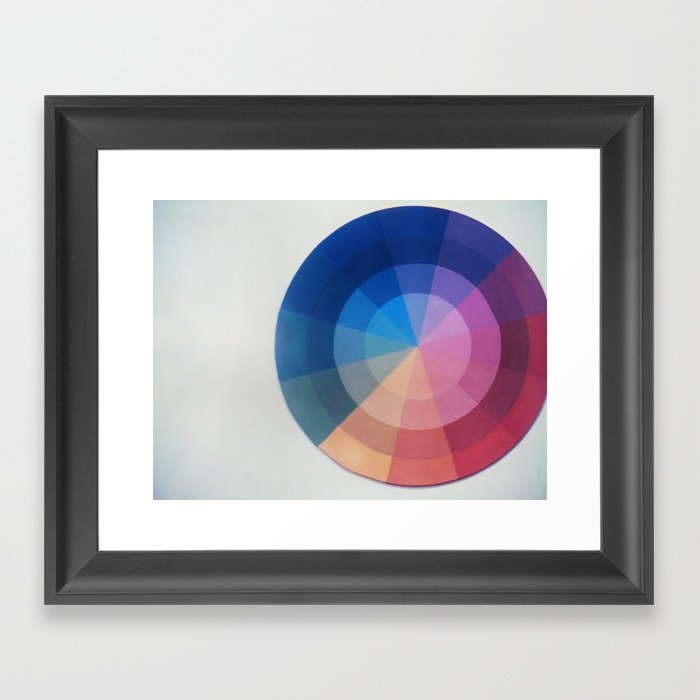 Color Wheel Polaroid Framed Art Print