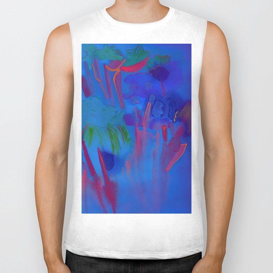 Night Flowers Biker Tank