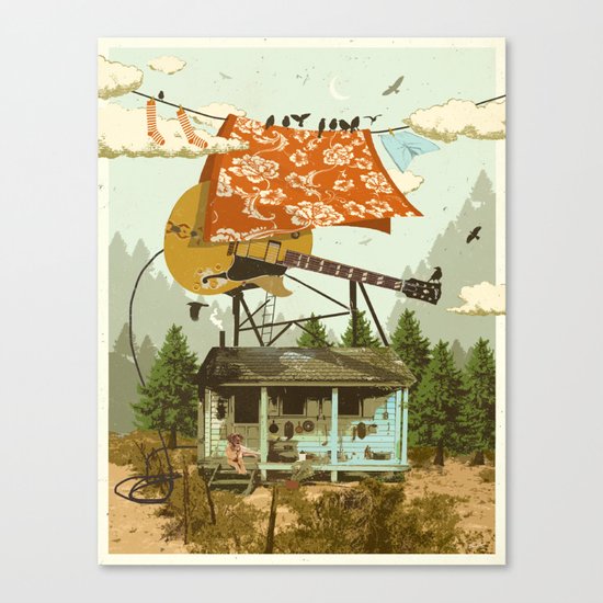 CABIN DOG Canvas Print