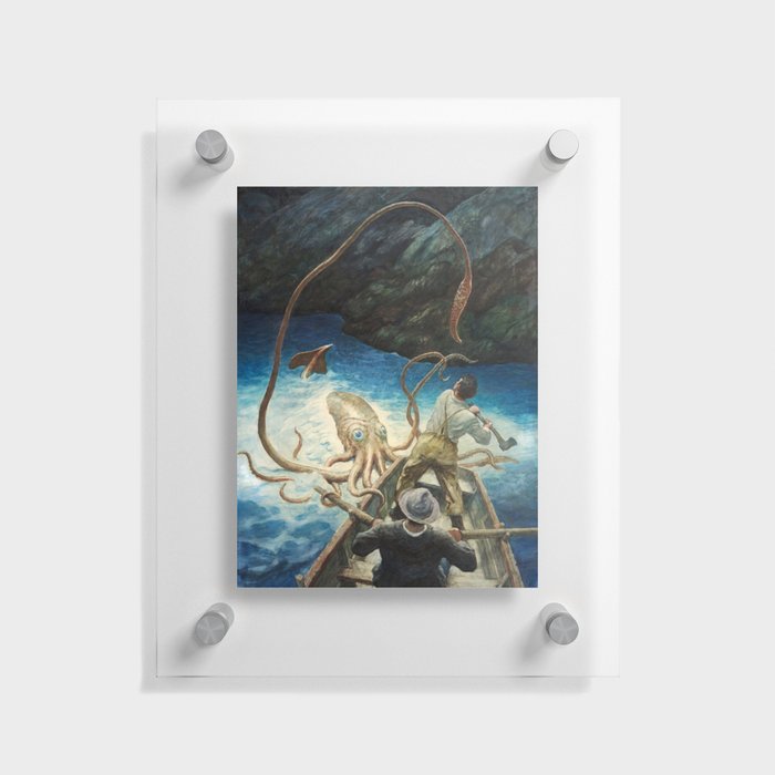 The Adventure of the Giant Squid, 1939 by Newell Convers Wyeth Floating Acrylic Print