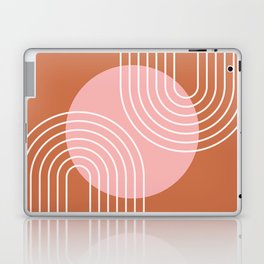 Mid Century Modern Geometric 175 in Brown Pink Laptop Skin