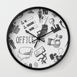 Office pattern Wall Clock