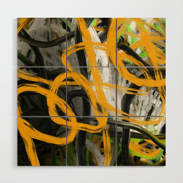 Abstract Painting 114. Contemporary Art.  Wood Wall Art