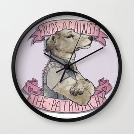 Pups against the Patriarchy  Wall Clock