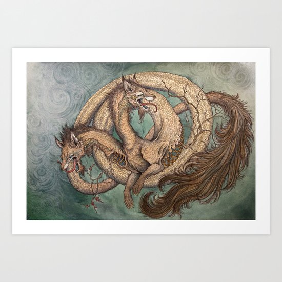 "Among the Golden Bones" as a print Art Print