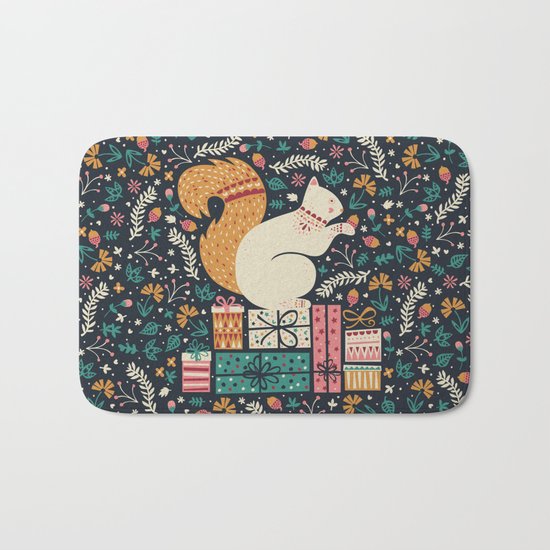 Merry Little Squirrel Bath Mat