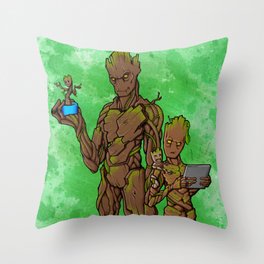 Groowth Cycle Throw Pillow